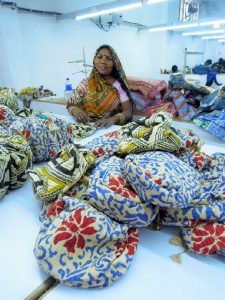 Ouvrière textile à Jaipur