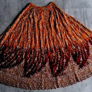 Jupe indienne de cérémonie brodée