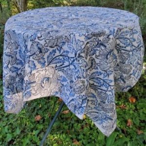 nappe carrée bistro imprimé blue sea