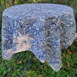 nappe carrée bistro imprimé blue sea