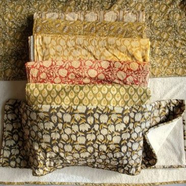 Plaids coton doublure bouclettes