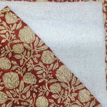 plaid sherpa imprimé au bloc