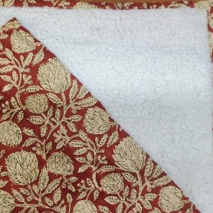 plaid sherpa imprimé au bloc