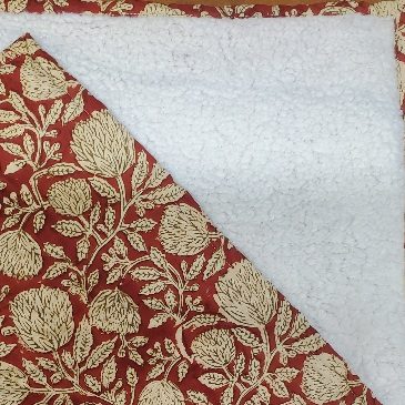 plaid sherpa imprimé au bloc