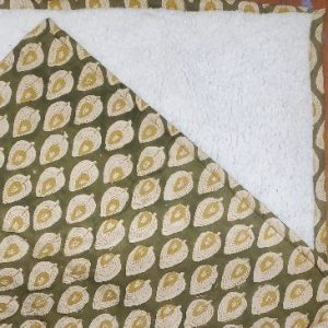 plaid coton imprimé au bloc