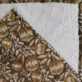 Plaid coton doublure bouclettes