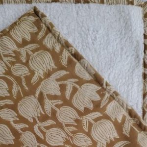 Plaid coton doublé bouclettes