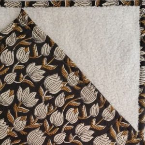 plaid coton doublure bouclettes