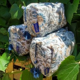 Trio de trousses de toilette imprimé Rain