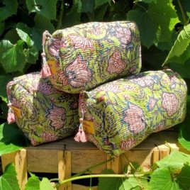 Trio de trousses de toilette imprimé Waterlily