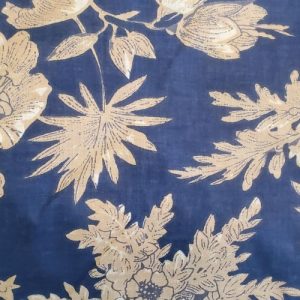 Motif fougères bleu-nuit