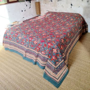 Jeté de lit, couvre-lit, tenture, imprimé September