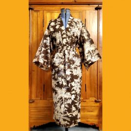 Kimono motif Fougères chocolat